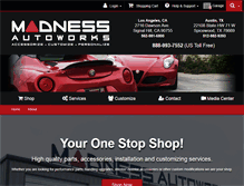 Tablet Screenshot of madnessautoworks.com